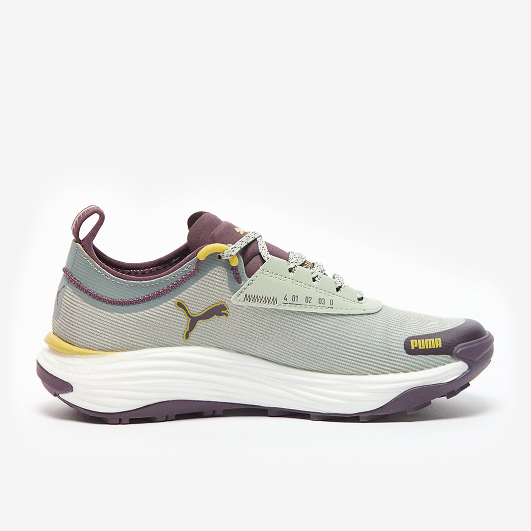 Puma Womens Voyage Nitro 3 Tech - Green Fog-Midnight Plum