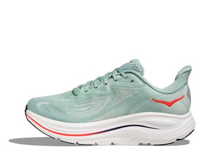 Hoka Clifton 10 Sage Neon Flame