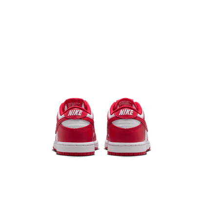 Little Kids' Nike Dunk Low "White University Red"