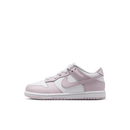 Little Kids' Nike Dunk Low "White Light Violet"