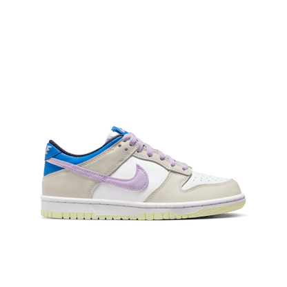 Big Kids' Nike Dunk Low "Khaki Blue Pink"