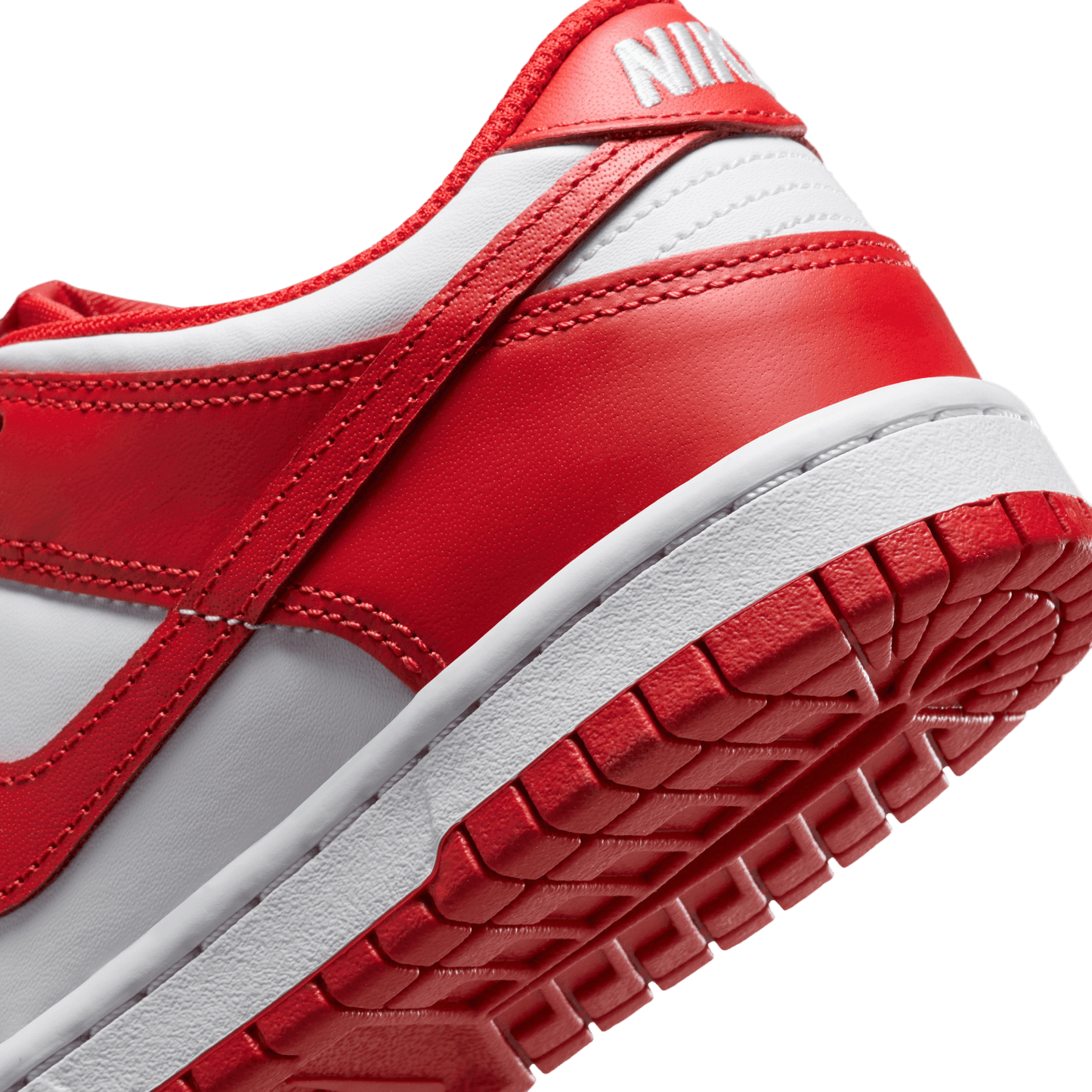 Big Kids' Nike Dunk Low "White University Red"