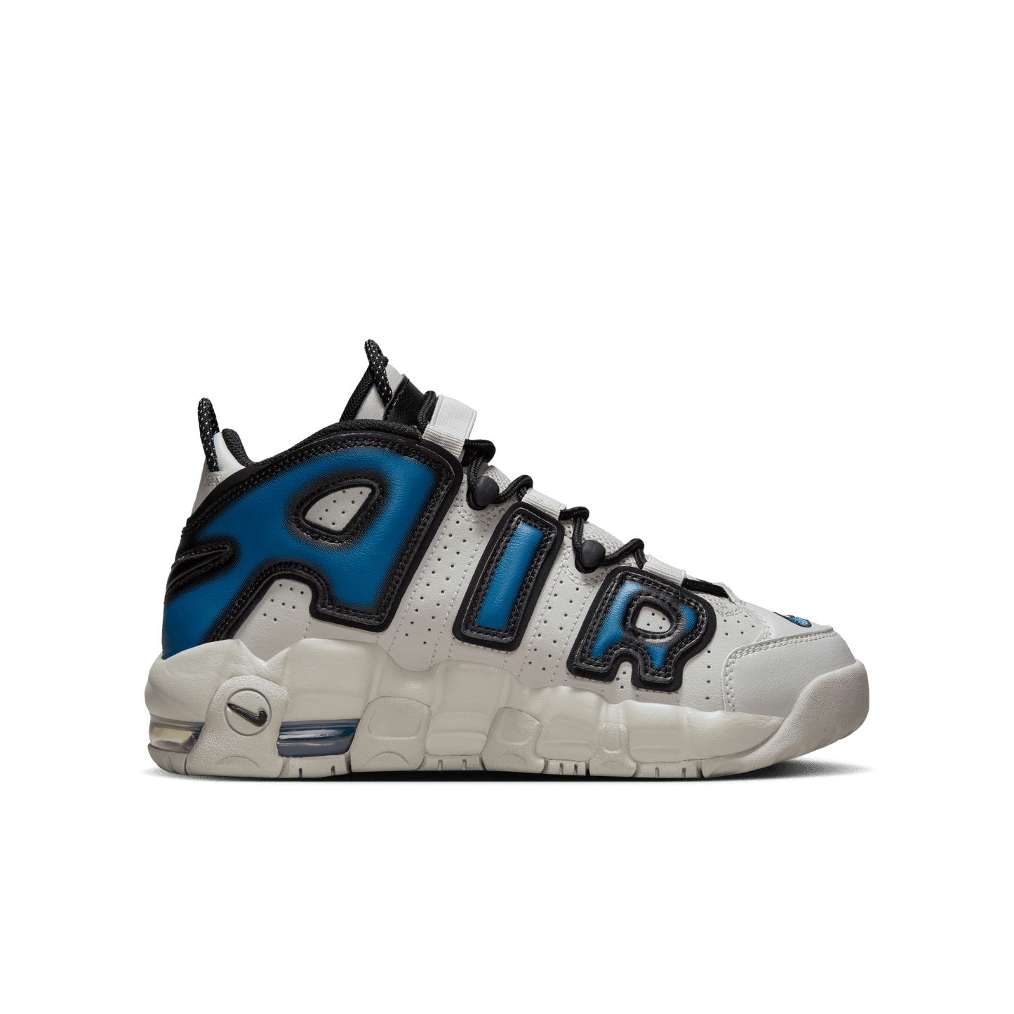 Big Kids' Nike Air More Uptempo "Industrial Blue-Iron Grey"