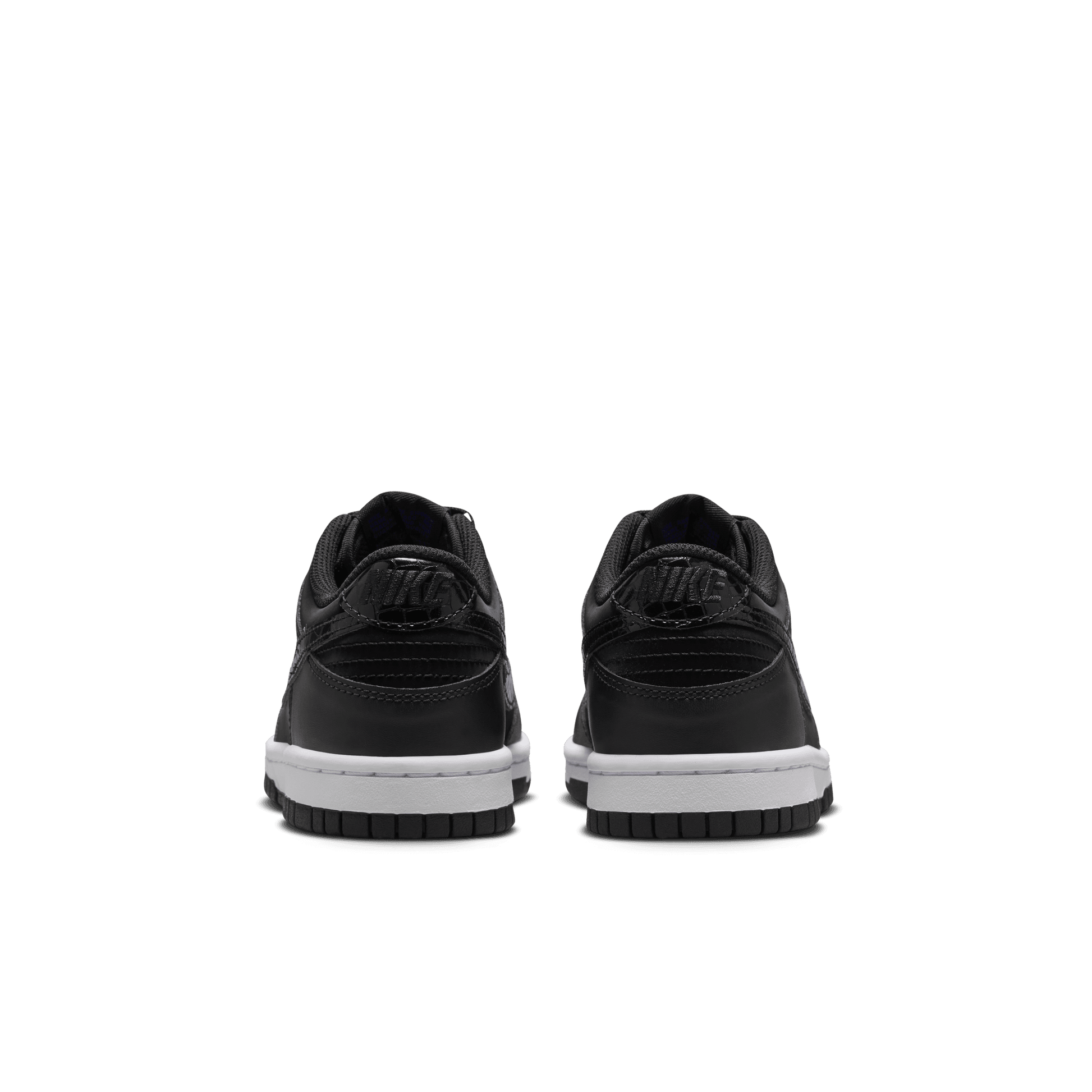 Big Kids' Nike Dunk Low SE "Black Croc Swoosh"