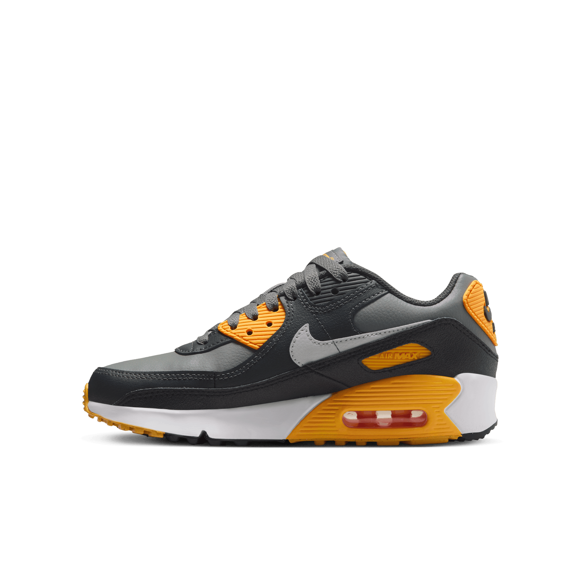 Big Kids' Nike Air Max 90 "Smoke Grey Yellow"