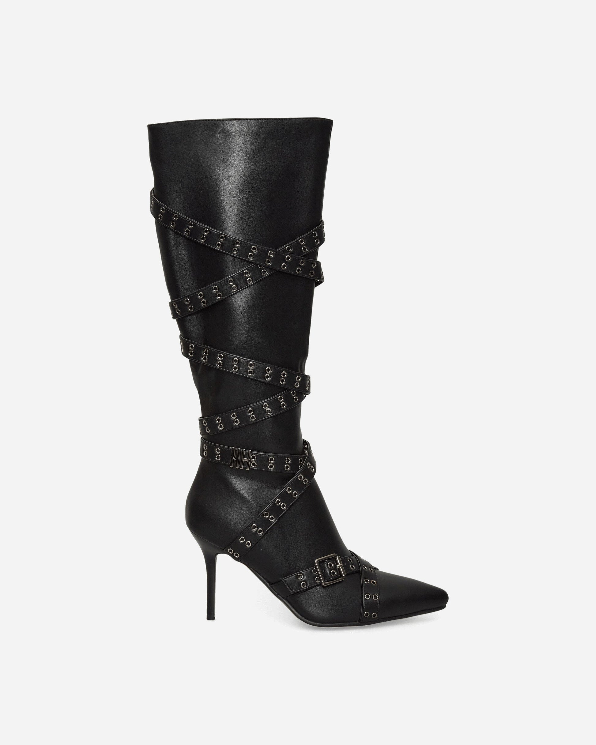 Women's Strappy Boots Black