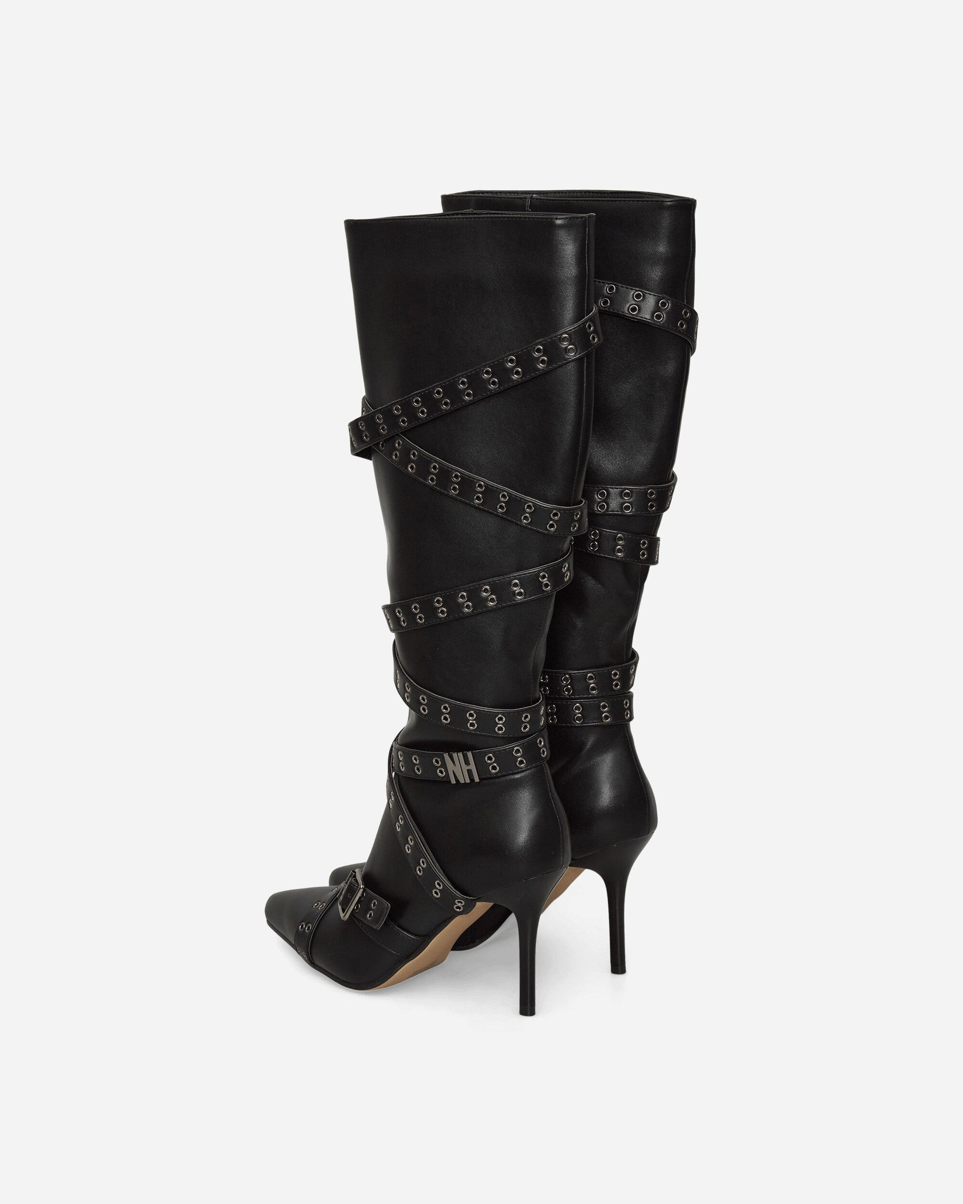 Women's Strappy Boots Black