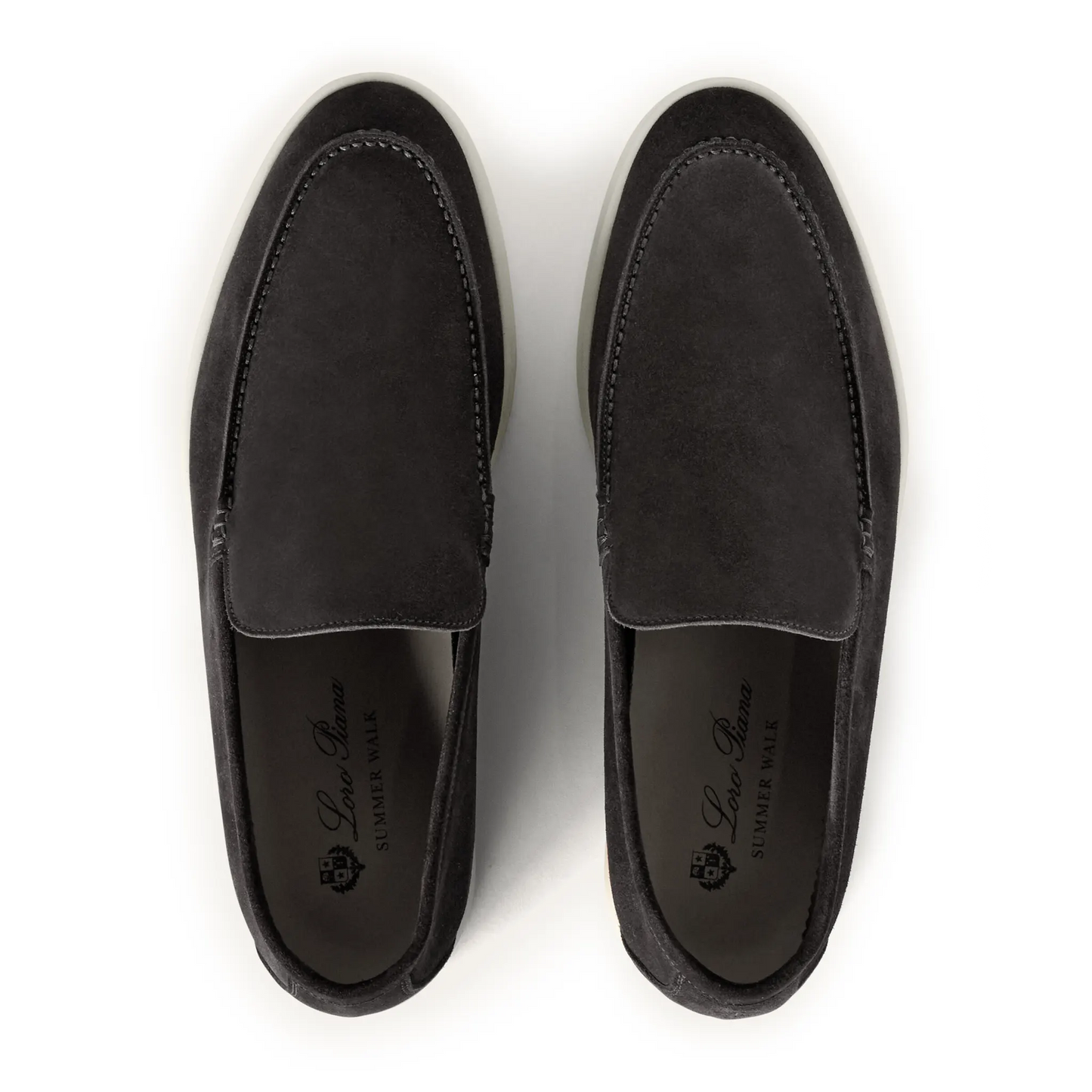 Loro Piana Summer Walk Suede Caviar Loafers