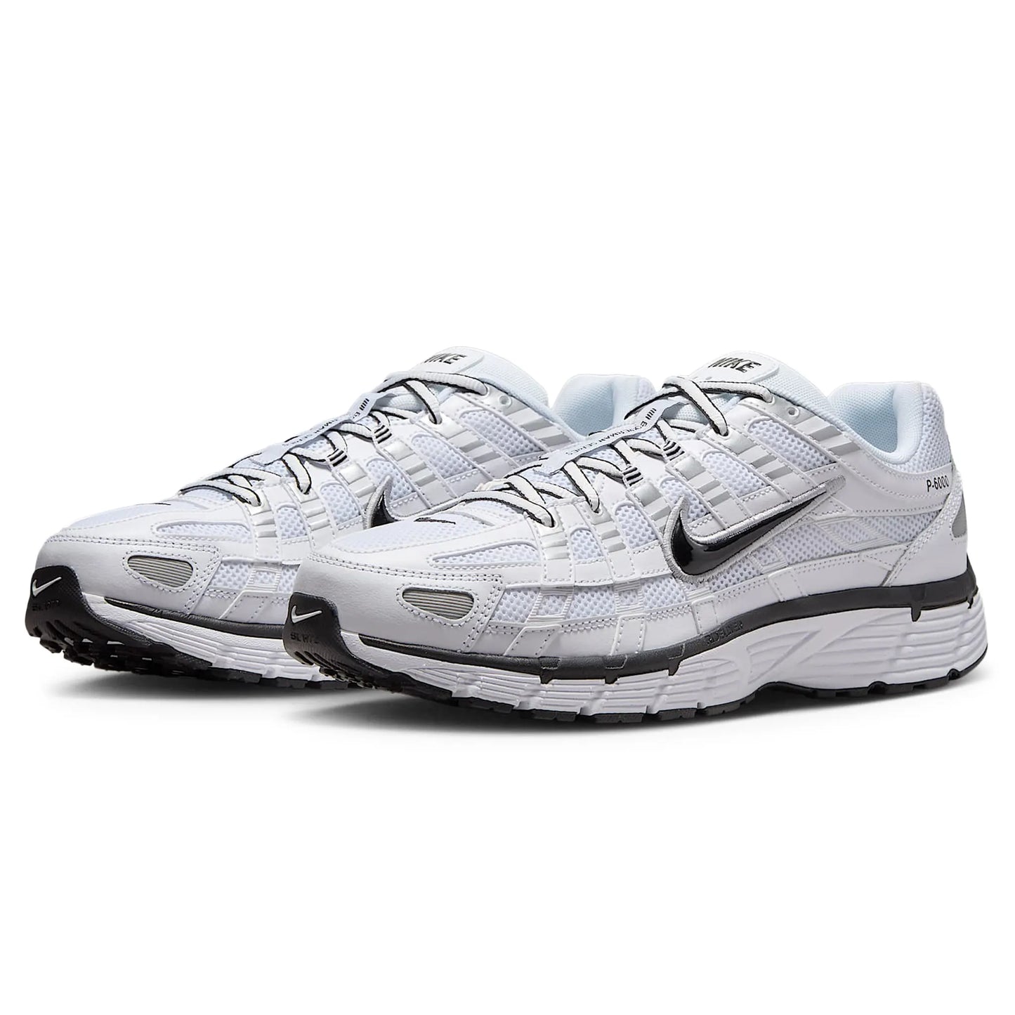 Nike P-6000 White Metallic Silver Black