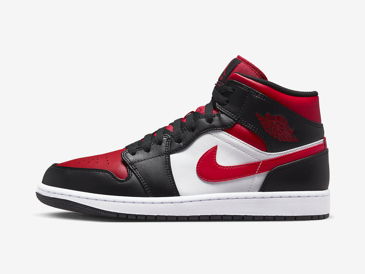 Air Jordan 1 Mid Black Fire Red